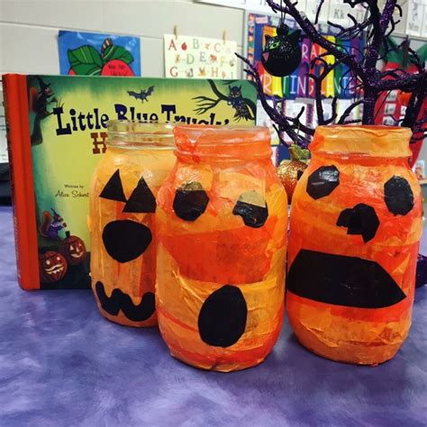 Easy Jack-O'-Lantern Candle Holders - Pencils to Pigtails