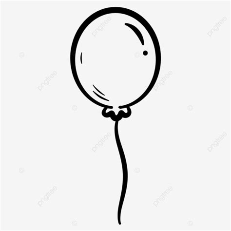 Single Doodle Hand Drawn Balloon, A Balloon, Doodle Balloons, Balloon ...