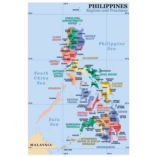 Laminated MAPA NG PILIPINAS Chart | A4 Size | Educational Wall Chart, Philippine Map Chart for ...