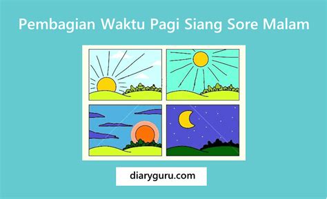 Pembagian Waktu Pagi Siang Sore Malam - Diary Guru