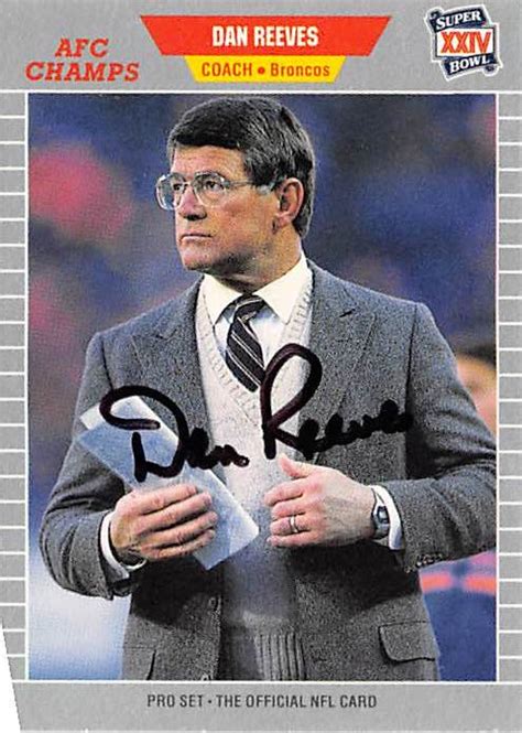 Dan Reeves autographed Football Card (Denver Broncos) 1989 Pro Set ...