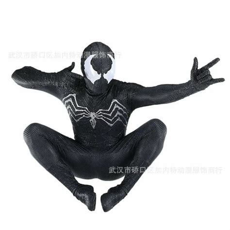 COMBINAISON NOIRE VENIN Spider-Man combinaison Spiderman costume cosplay fête adultes EUR 73,15 ...