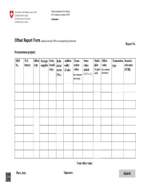 Fillable Online Offset Report Form (en). Offset Report Fax Email Print - pdfFiller