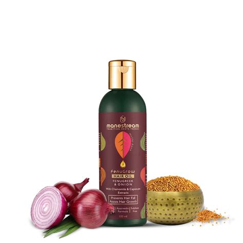 Buy MANESTREAM FENUGROW AYURVEDIC FENUGREEK AND ONION HAIR OIL (100 ML) Online & Get Upto 60% ...