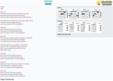 Chord: Little Boy - tab, song lyric, sheet, guitar, ukulele | chords.vip