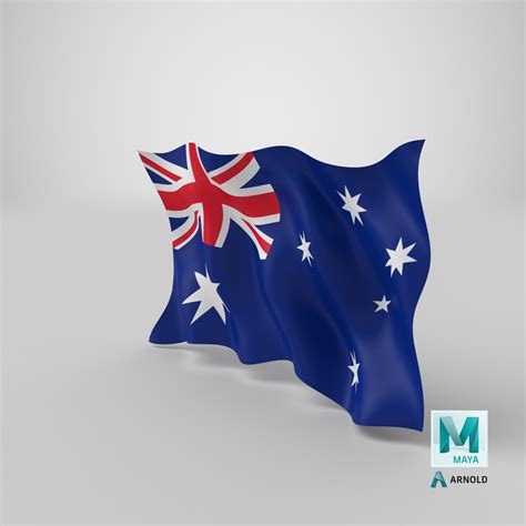 3D model realistic australia flag - TurboSquid 1613003