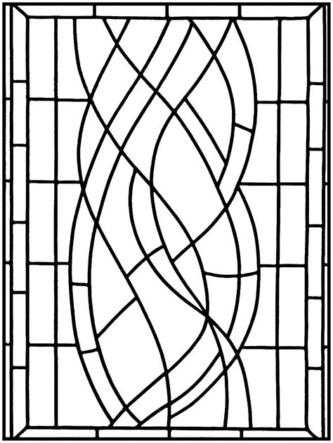 Art deco stained glass madrid - 1 - Stained Glass Adult Coloring Pages ...