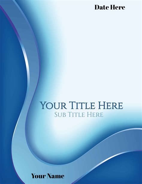 Free printable cover pages that you can edit online. Add your own text ...