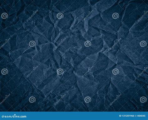 Texture of Dark Blue Crumpled Craft Paper. Stock Photo - Image of grungy, crumpled: 131281966