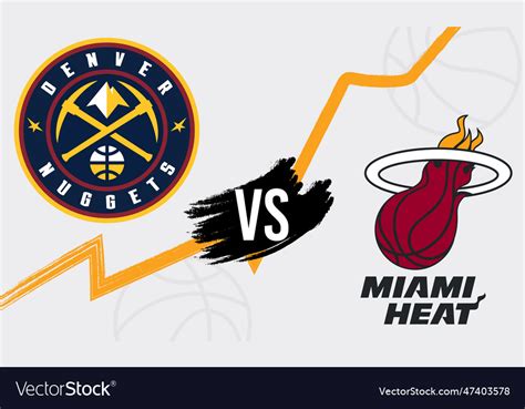 Denver nuggets against miami heat final Royalty Free Vector