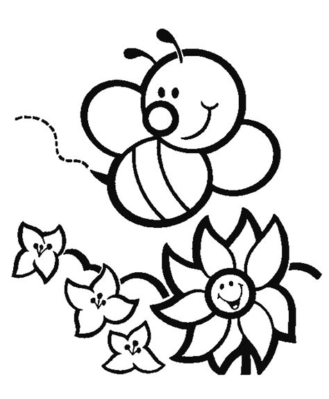 Bee Coloring Pages - Preschool and Kindergarten | Desenho de abelha ...