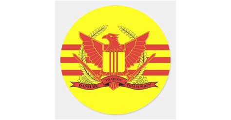 Republic of South Vietnam Military Forces Flag Classic Round Sticker | Zazzle