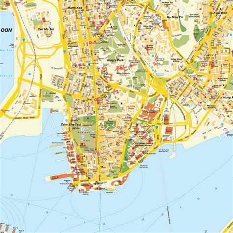 Kowloon Hong Kong map - Map of Kowloon Hong Kong (China)