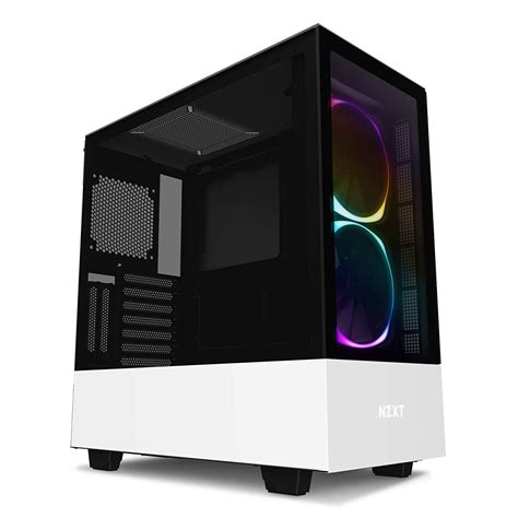 Nzxt H510 Elite Matte White Rgb Lighting Tempered Glass Gaming Case ...