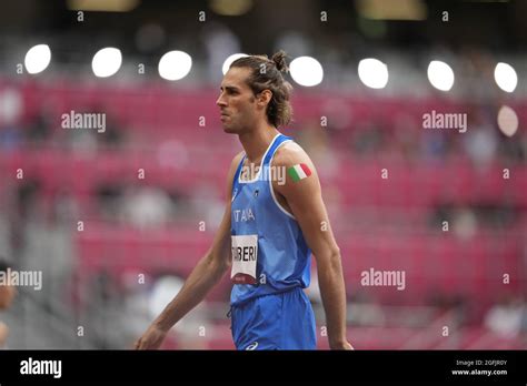 Gianmarco Tamberi competing during the Tokyo 2020 Olympic Games Stock ...