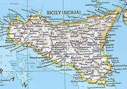 Map of Sicily includes all cities and towns. | Sicily, Map, Places to go