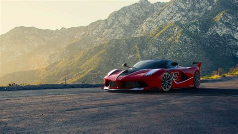 Download Supercar Red Ferrari FXX-K Wallpaper | Wallpapers.com