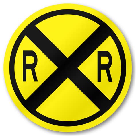 Railroad Symbol, W10-1 Traffic Sign, .080 Outdoor Reflective Aluminum ...