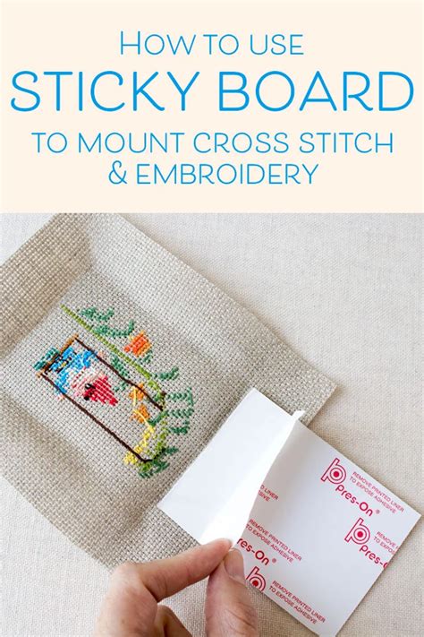 How to frame cross stitch and embroidery using sticky board | Cross stitch tutorial, Cross ...