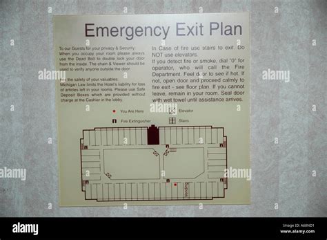 Emergency evacuation plan hotel hi-res stock photography and images - Alamy