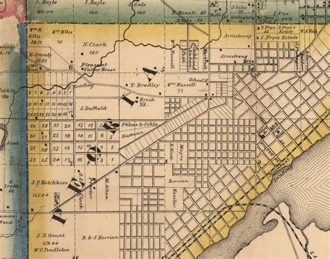 Peoria County Illinois 1861 Old Wall Map Reprint with | Etsy