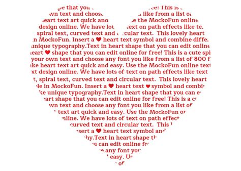 Heart Shape with Text - MockoFUN