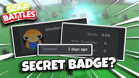 SECRET SLAP BATTLES BADGE FOUND - YouTube