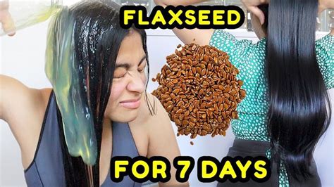 I tried FLAXSEED GEL on my hair for 7 DAYS & THIS HAPPENED! *before ...