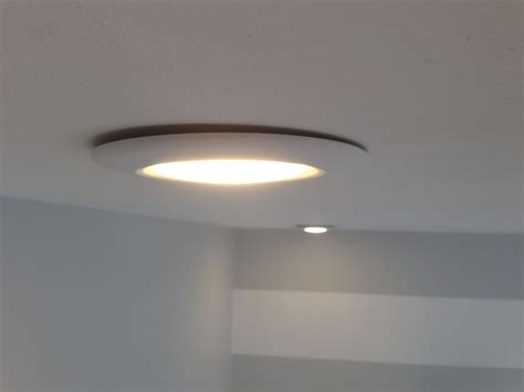 drywall - How do I get my recessed light fixture flush? - Home Improvement Stack Exchange