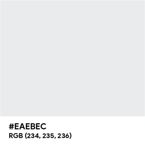 Pale Silver color hex code is #EAEBEC