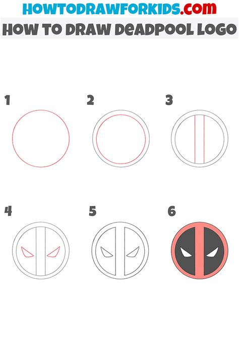 How to Draw Deadpool Logo - Easy Drawing Tutorial For Kids