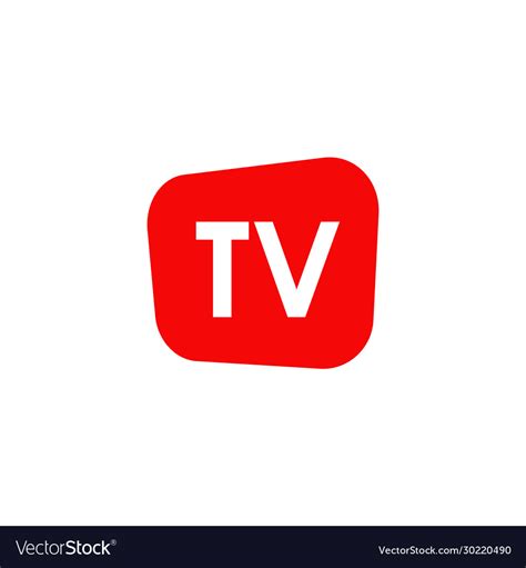 Tv channel program icon logo design template Vector Image