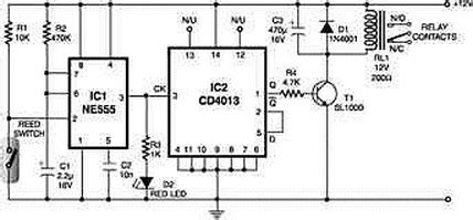 Rangkaian Magnetic Proximity Sensors ~ Kumpulan Skema Elektronika