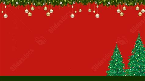 Gold Red Atmosphere Christmas Merry Carnival Tree Powerpoint Background For Free Download ...