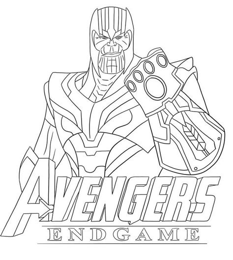 Avengers Thanos Coloring Page - Free Printable Coloring Pages for Kids