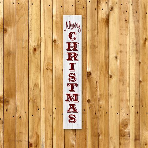 Merry Christmas Vertical Sign Merry Christmas Vertical SVG - Etsy