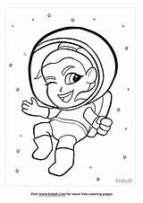 Girl In Space Coloring Page  Kidadl sketch template