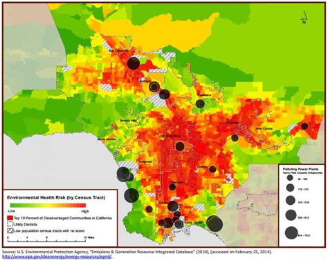 Los Angeles pollution map - Los Angeles air pollution map (California - USA)