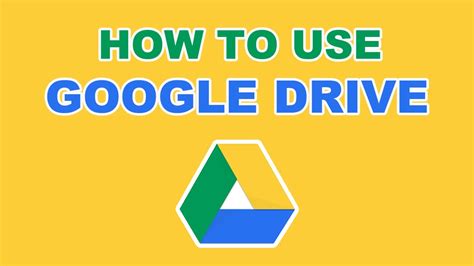 How To Use Google Drive | Cloud Storage Tutorial - YouTube