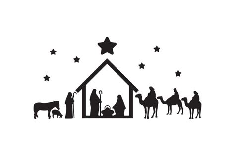 Nativity Scene Silhouette SVG Cut file by Creative Fabrica Crafts · Creative Fabrica