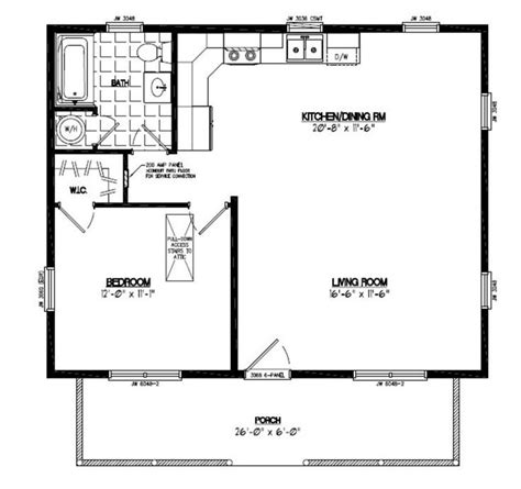 24X30 floor plan | 24x30 Musketeer Certified Floor Plan #24MK1501 ...