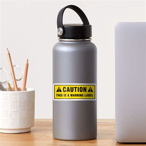 "Caution: This is a warning label" Sticker for Sale by zerodean | Redbubble