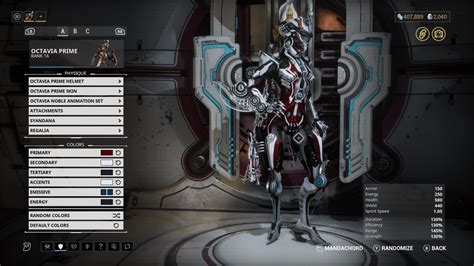 [Octavia] Prime My first attempt at fashion-frame; what are your thoughts? : r/WarframeRunway