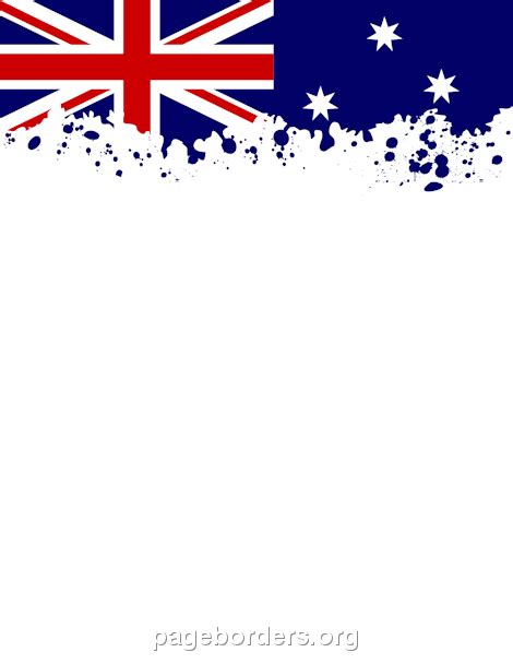 Australian Flag Border: Clip Art, Page Border, and Vector Graphics