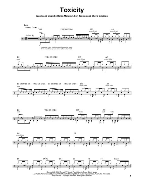 Toxicity System Of A Down Drum Sheet Music | lupon.gov.ph