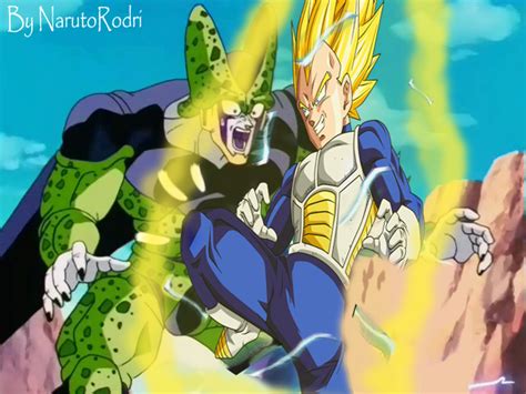 Vegeta Vs Cell by NarutoRodri on DeviantArt