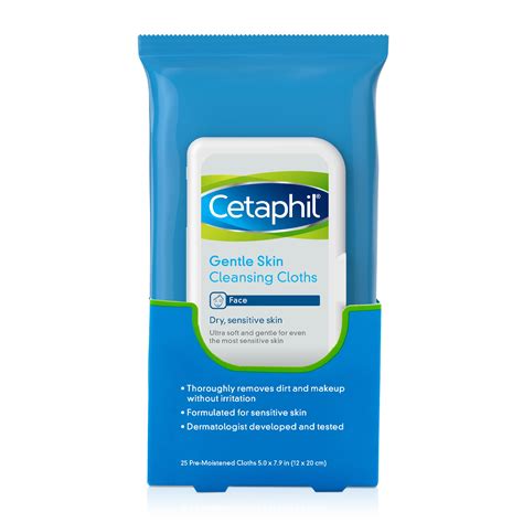 Cetaphil Gentle Skin Cleansing Cloths, Face Wipes For Dry / Sensitive Skin, 25 ct - Walmart.com ...