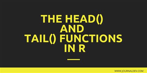 The head() and tail() function in R - Detailed Reference | DigitalOcean