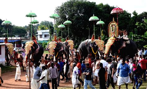 Onam procession Thrikkakara Temple