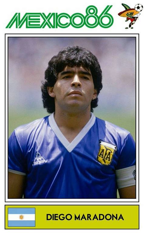 Diego Maradona of Argentina. 1986 World Cup Finals card. | Football ...